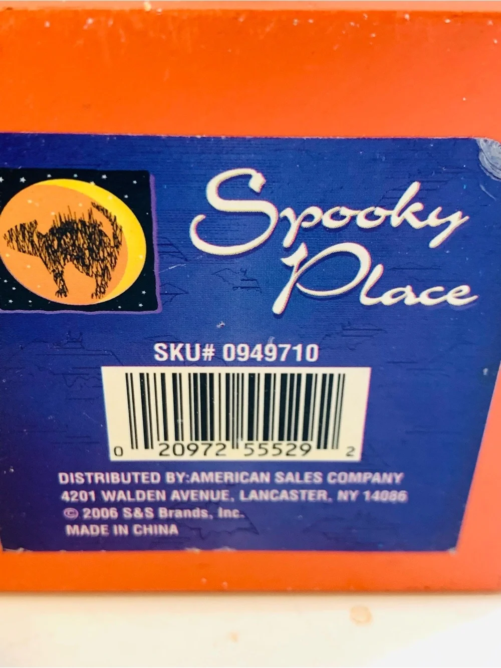Mini Halloween Wooden Shelf Sitter Three Drawer Spooky Trinket Holder Decor 9”